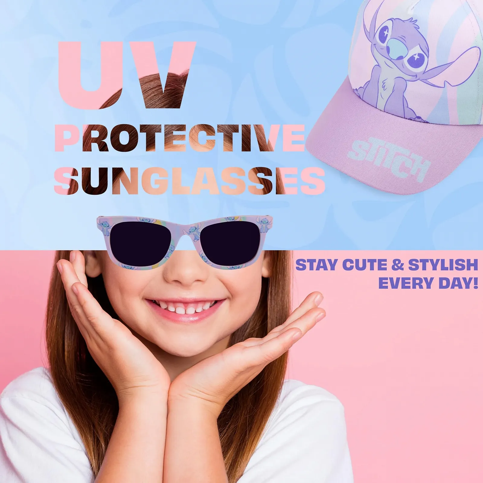 Набір бейсболка та сонцезахисні окуляри Get Trend для дівчаток регульований UV400, фото №3