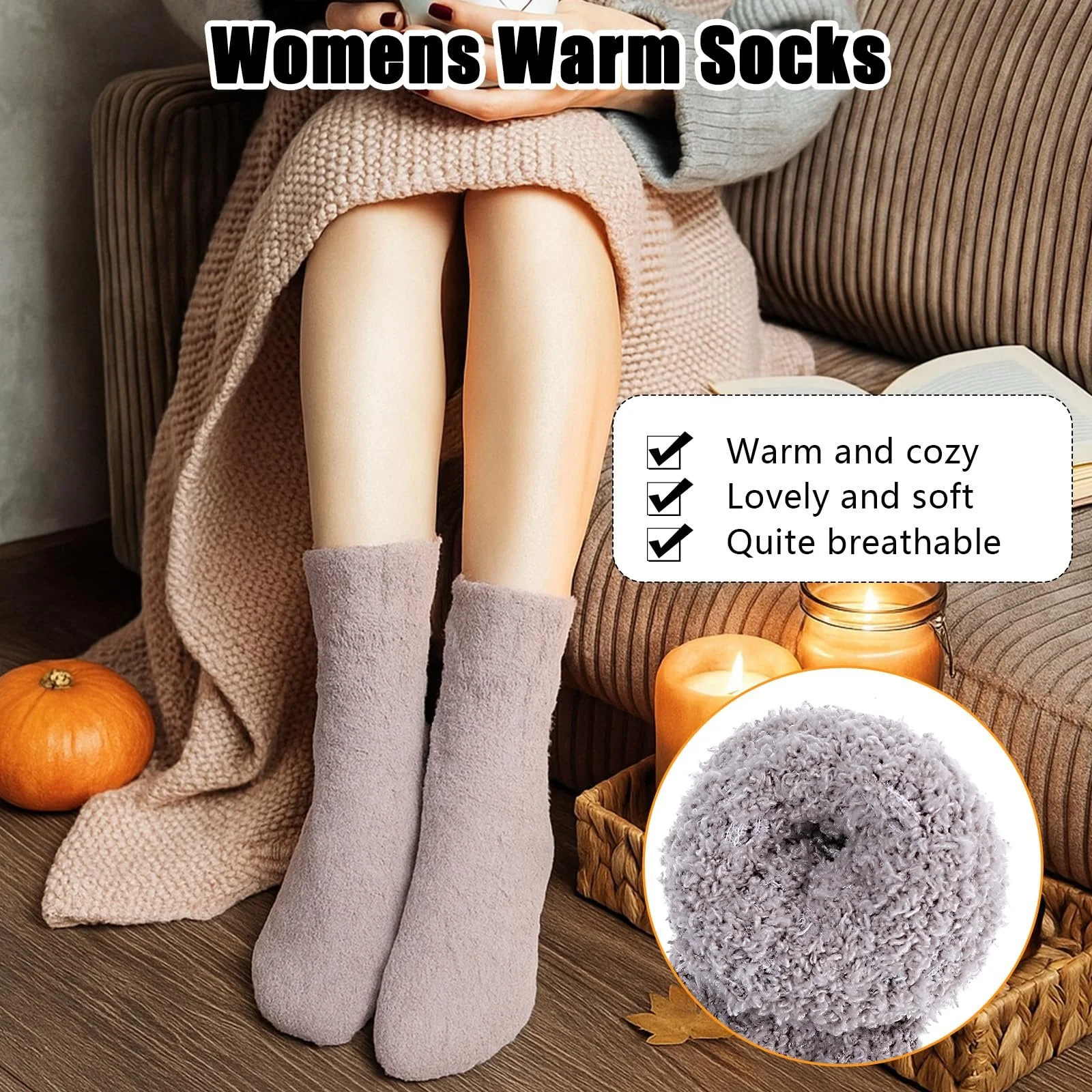 Носки Женские Мягкие Пушистые Гольфы из Кораллового Флиса Теплые Плюшевые для Сна Постельные Носки для Женщин Мужчин Зимние Холодные Теплые для Сна (Черный, Белый, Серый), фото №6 Носки Женские Мягкие Пушистые Гольфы из Кораллового Флиса Теплые Плюшевые для Сна Постельные Носки для Женщин Мужчин Зимние Холодные Теплые для Сна (Черный, Белый, Серый), фото №6