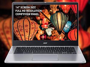 Ноутбук 14" Acer Chromebook 314 (CB314-3H-C49X) 4G/LTE Intel Celeron N4500 RAM 4GB eMMC 128GB 12ч батарея Chrome OS (RUS) synthetic.ua - Фото 1