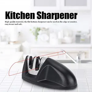 Точилка для ножів 2 шт. 2-ступенева багатофункціональна з нековзною основою Black synthetic.ua - Фото 1