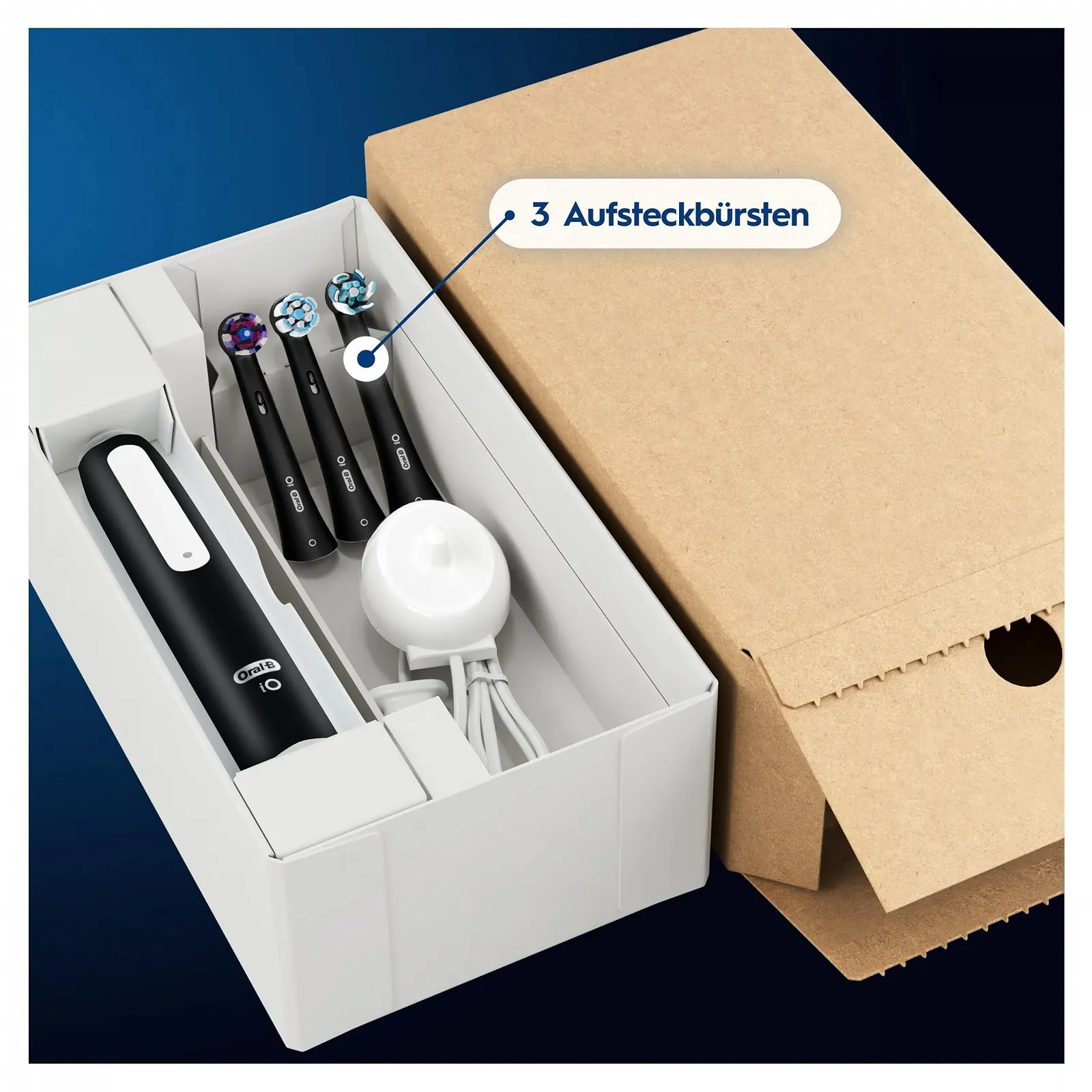 Электрическая зубная щетка Oral-B iO Series 3 Plus Edition 3 режима, 3 сменные насадки, контроль давления Матовая черная, фото №9