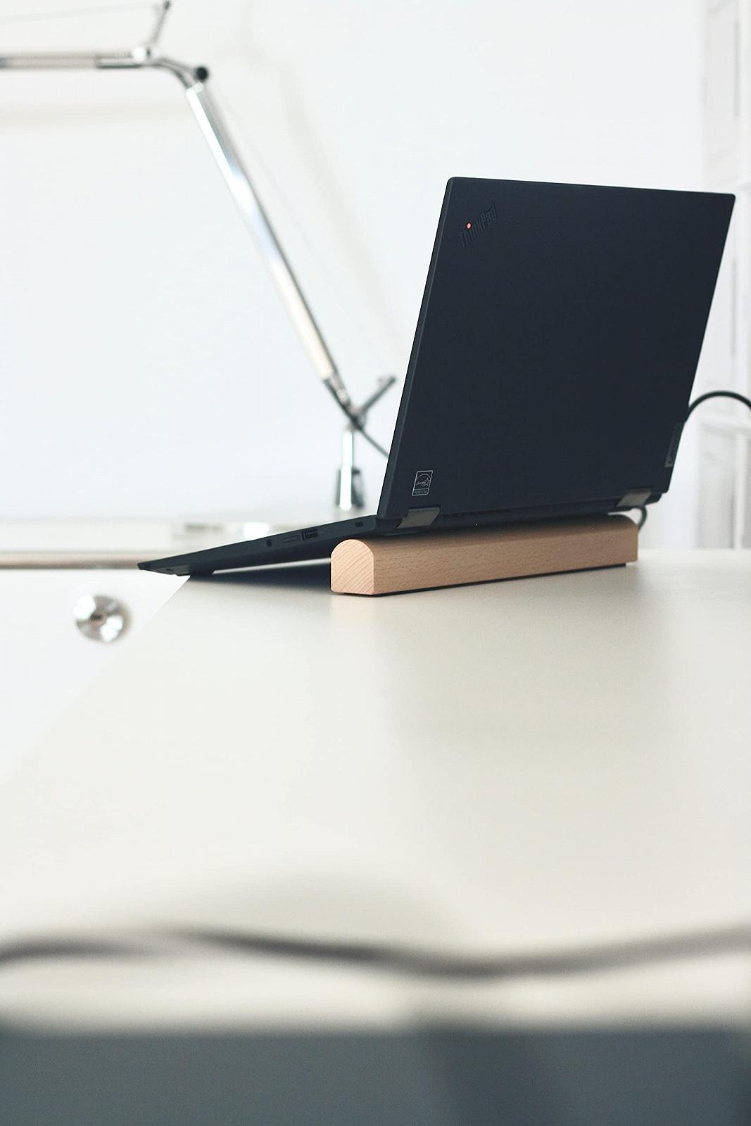 Підставка для ноутбука Minus Деревʼяна Портативна для ПК Сумісна з MacBook Pro/Air для Домашнього Офісу, фото №7