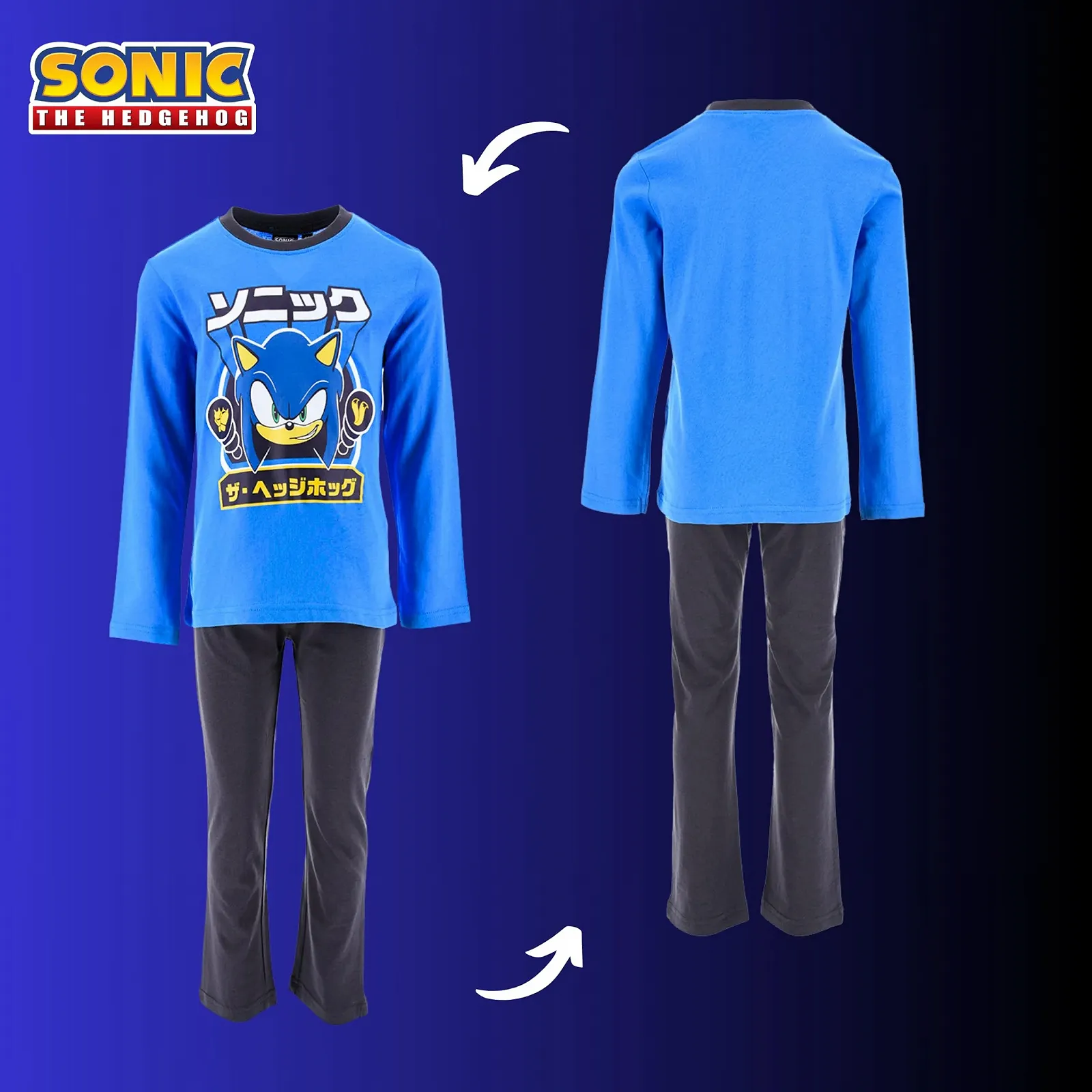 Комплект пижамный Sonic The Hedgehog для мальчиков: футболка и длинные штаны, 2 предмета, фото №8 Комплект пижамный Sonic The Hedgehog для мальчиков: футболка и длинные штаны, 2 предмета, фото №8