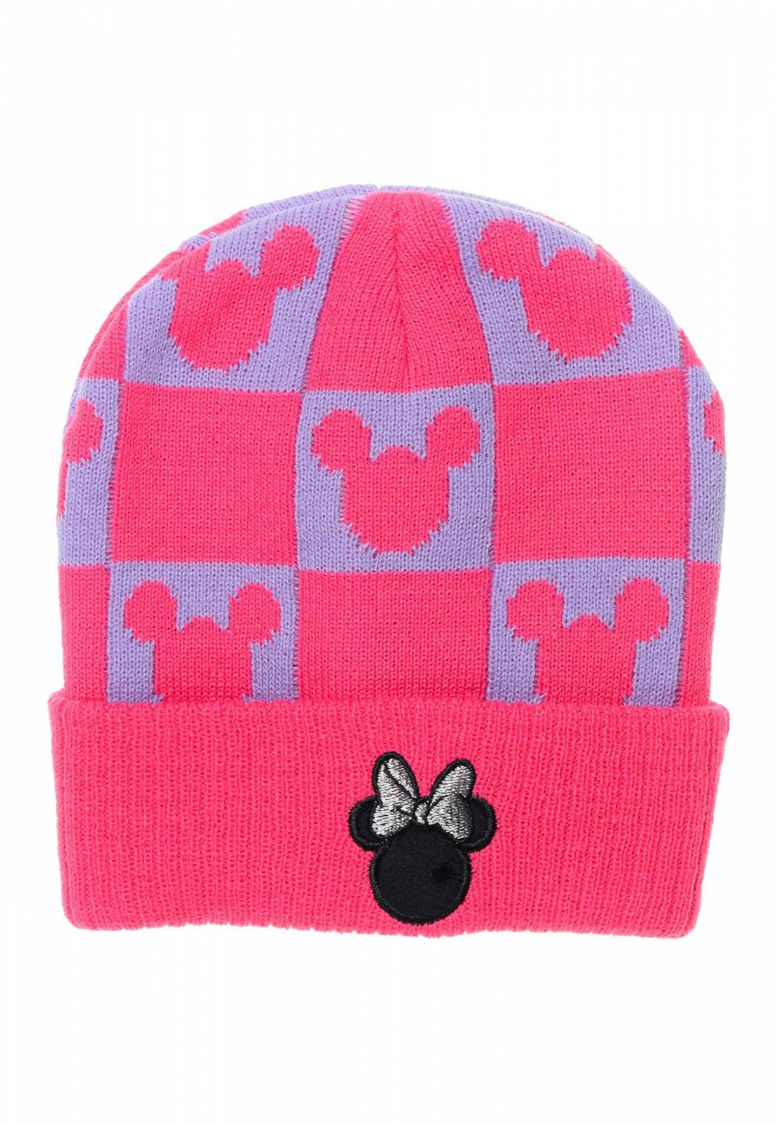 Шапка детская Minnie Mouse Зимняя Вязаная, розовая, фото №1