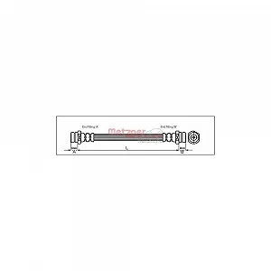 Тормозной шланг METZGER 4113305 MAZDA Задний мост слева, справа - Фото 1