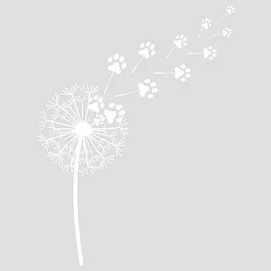 Наклейка на стіну GRAZDesign Кульбаба Лапки Квіти 75 x 57 см Біла synthetic.ua - Фото 1