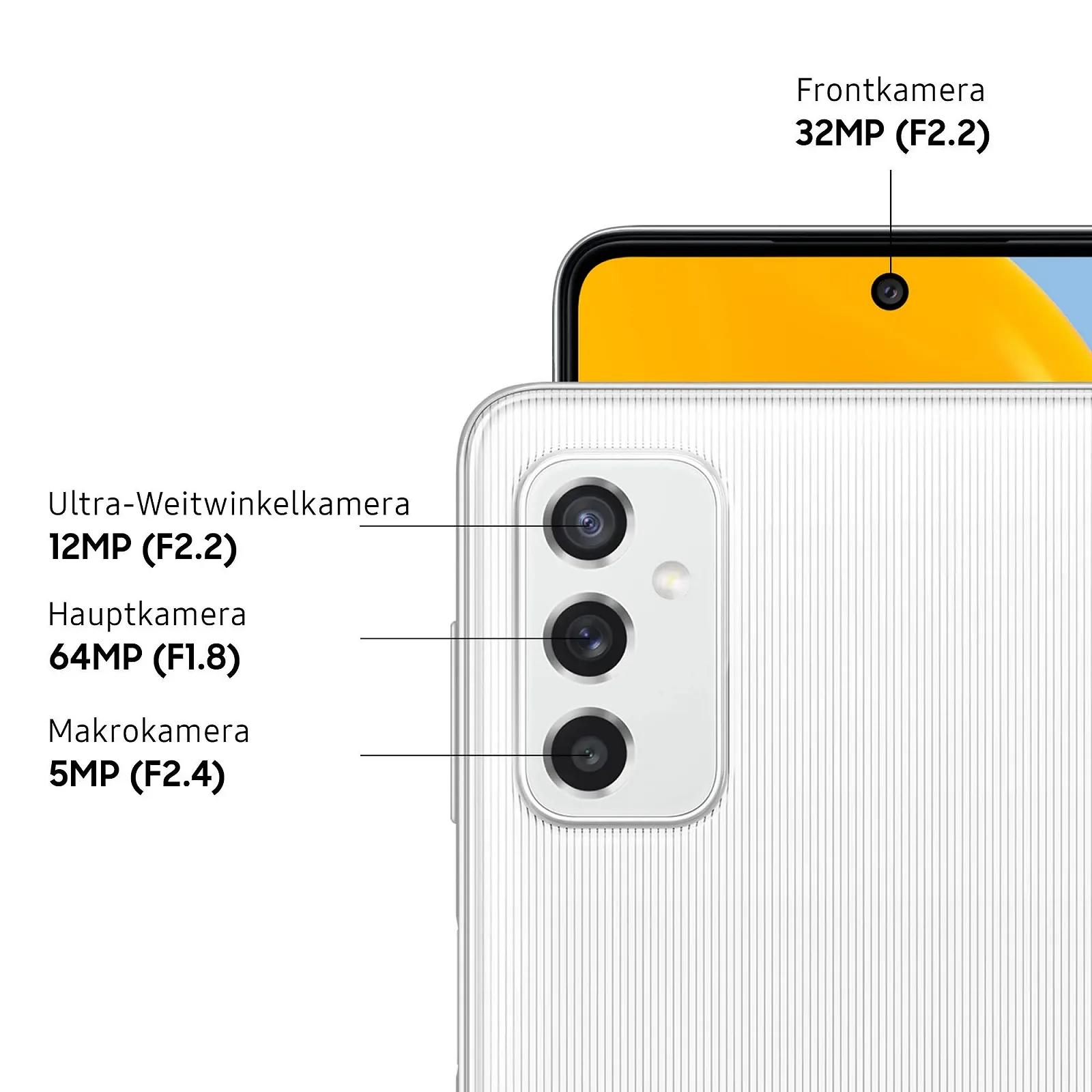 Смартфон Samsung Galaxy M52 5G 128GB Android White, фото №2