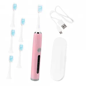 Електрична зубна щітка Gatuida для дорослих та дітей 5 насадок ABS - Фото 1