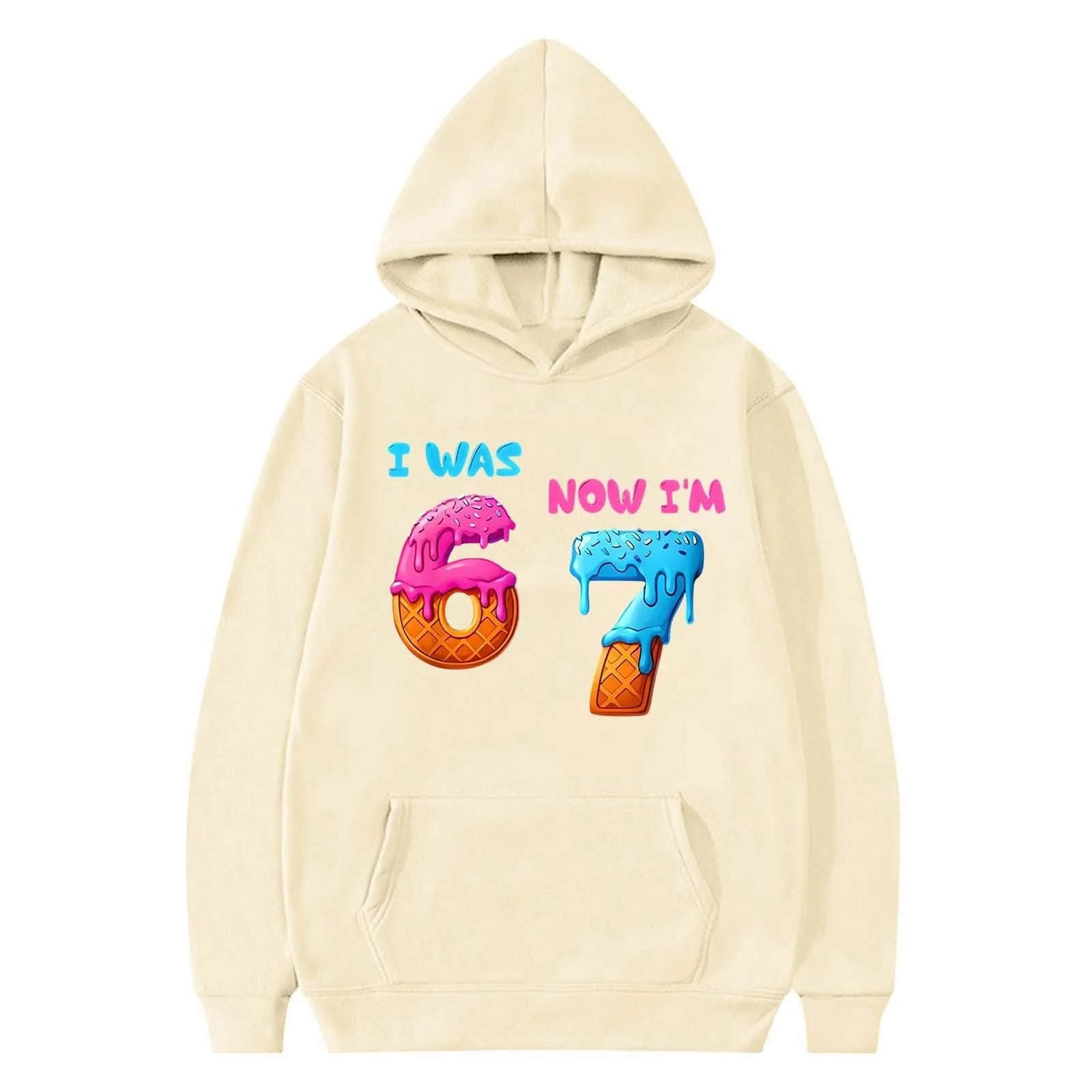 Худі для дівчат Sfwqoifou 67 з принтами, дихаюче худі, вуличний одяг, осінньо-зимова спортивна Світшот з довгими рукавами, унісекс пуловер, повсякденна куртка з капюшоном, фото №2