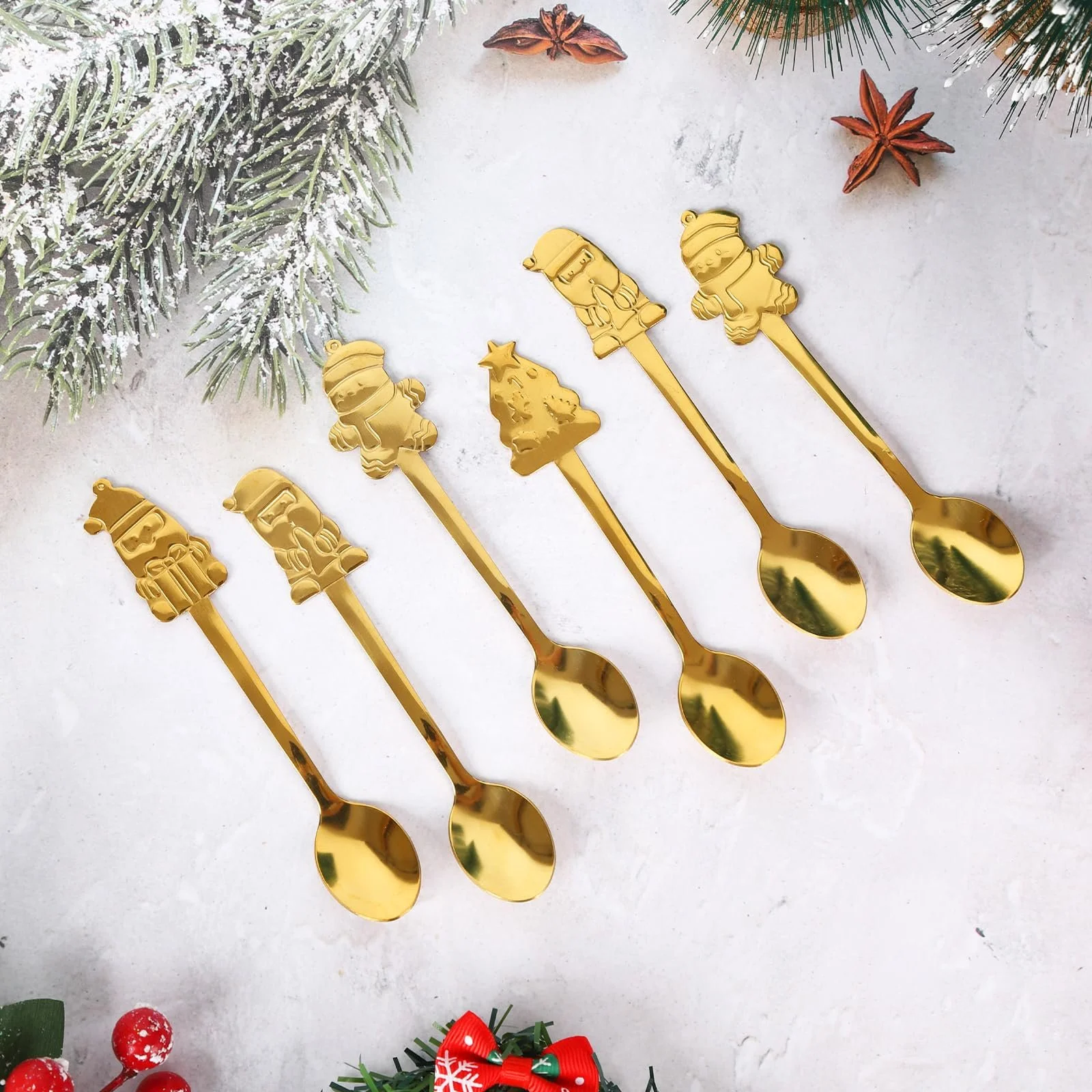 Набір з 12 різдвяних ложок, фото №3 Набір з 12 різдвяних ложок, фото №3