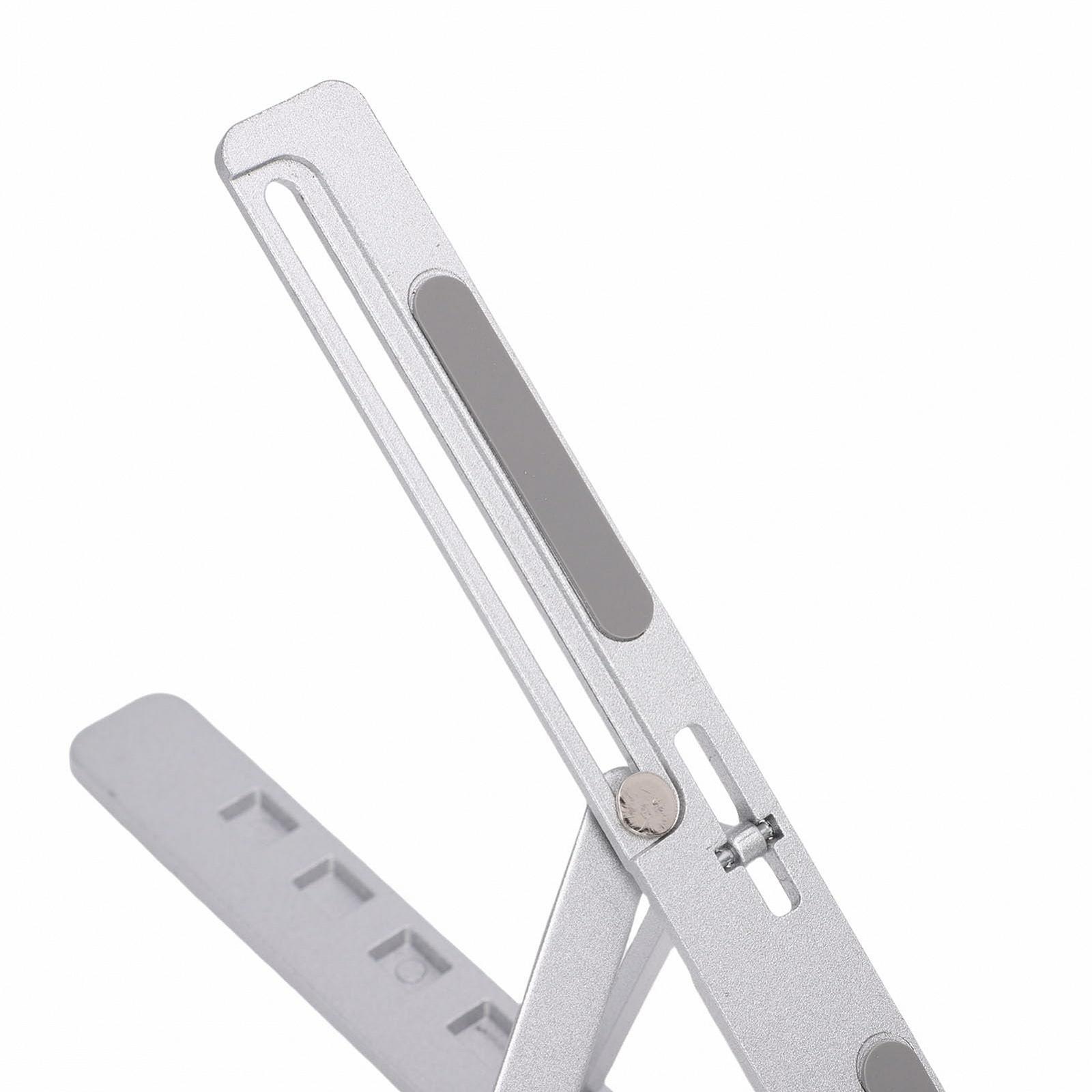 Подставка для ноутбука Asixxsix, с 7 уровнями регулировки высоты, складная портативная подставка из алюминиевого сплава с нескользящими силиконовыми накладками для ноутбуков и планшетов 10-15,6 дюймов, фото №8 Подставка для ноутбука Asixxsix, с 7 уровнями регулировки высоты, складная портативная подставка из алюминиевого сплава с нескользящими силиконовыми накладками для ноутбуков и планшетов 10-15,6 дюймов, фото №8