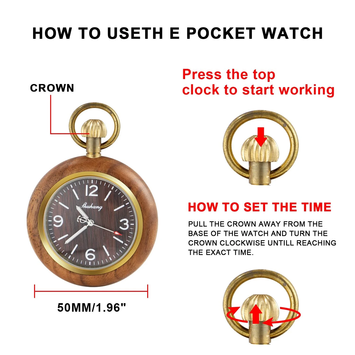Карманные часы Tiong деревянные с цепочкой 37 см, ручная работа, римский цифровой циферблат, кварцевые, деревянные для мужчин и женщин, фото №7 Карманные часы Tiong деревянные с цепочкой 37 см, ручная работа, римский цифровой циферблат, кварцевые, деревянные для мужчин и женщин, фото №7