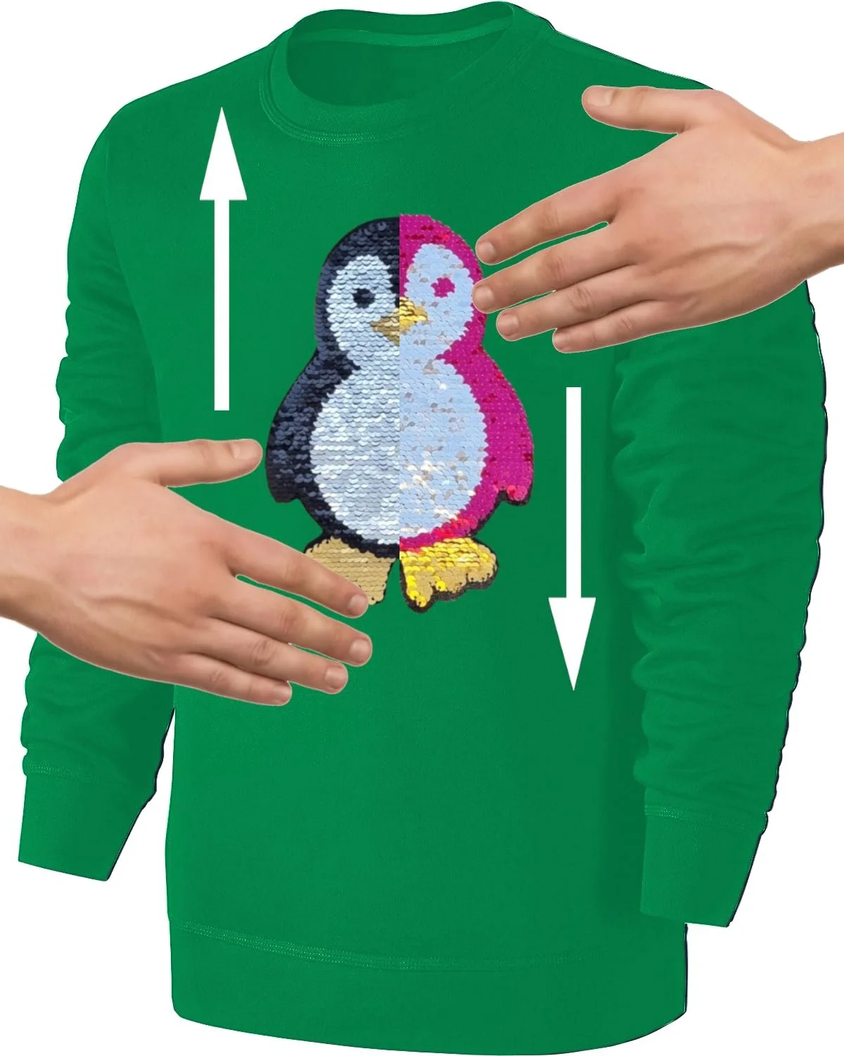 Толстовка Blackshirt Company Пінгвін з двосторонніми паєтками для дітей, фото №3