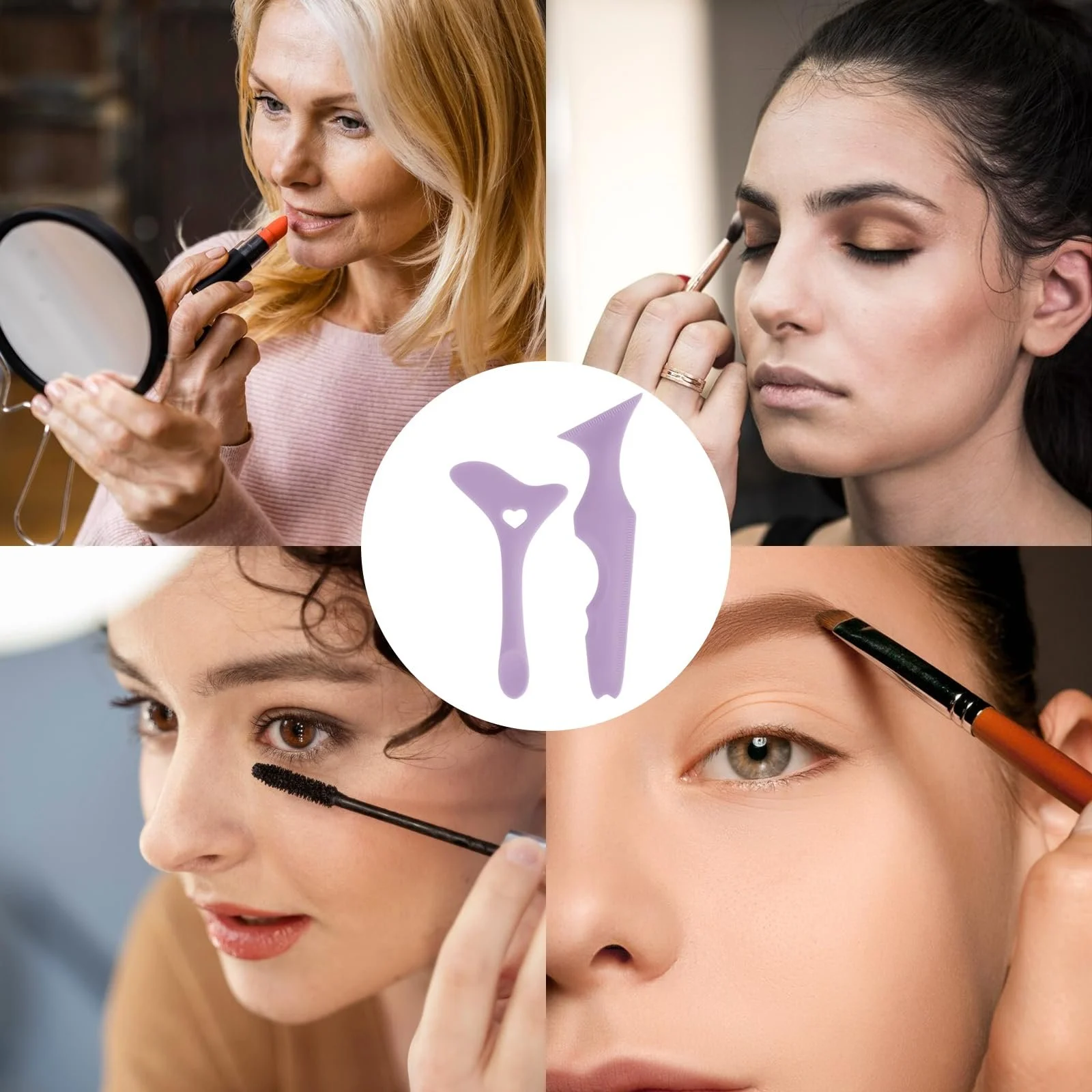 Инструмент для макияжа WLLHYF 3 шт. трафареты для подводки силиконовые, фото №7