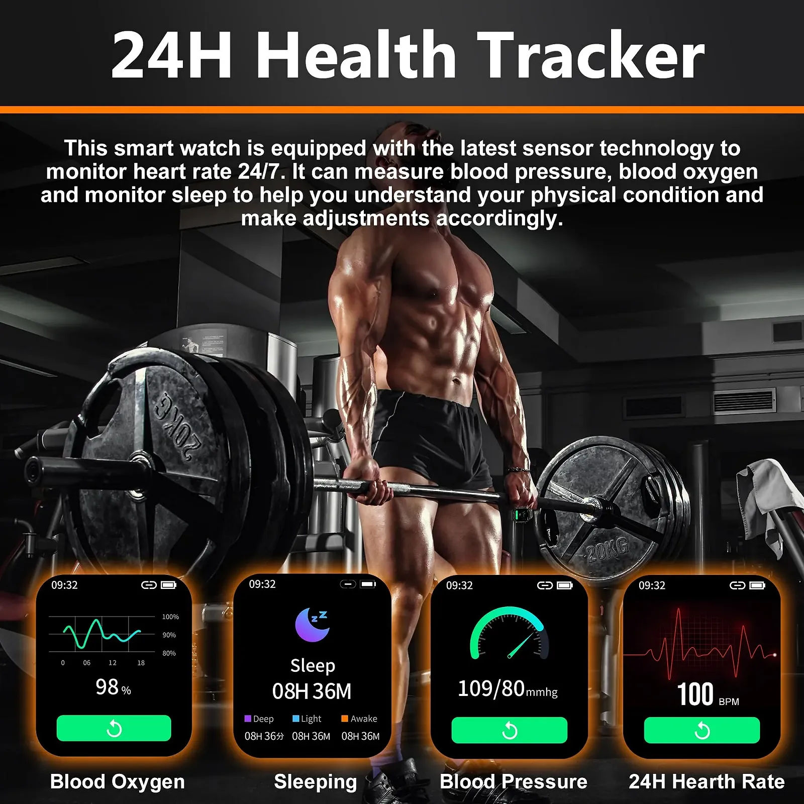 Смарт-годинник військовий Carneedi Чорний, фото №4