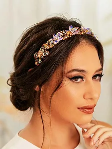 Обруч для волосся IYOU з блискучими стразами - Фото 1