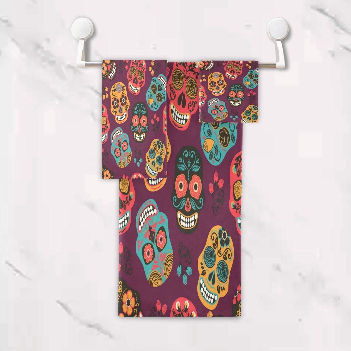 Набір рушників Mexican Sugar Skull 3 шт. 100% бавовна різнокольоровий, фото №5