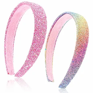 Обруч Блискітки для волосся 2 шт Райдужний - Фото 1