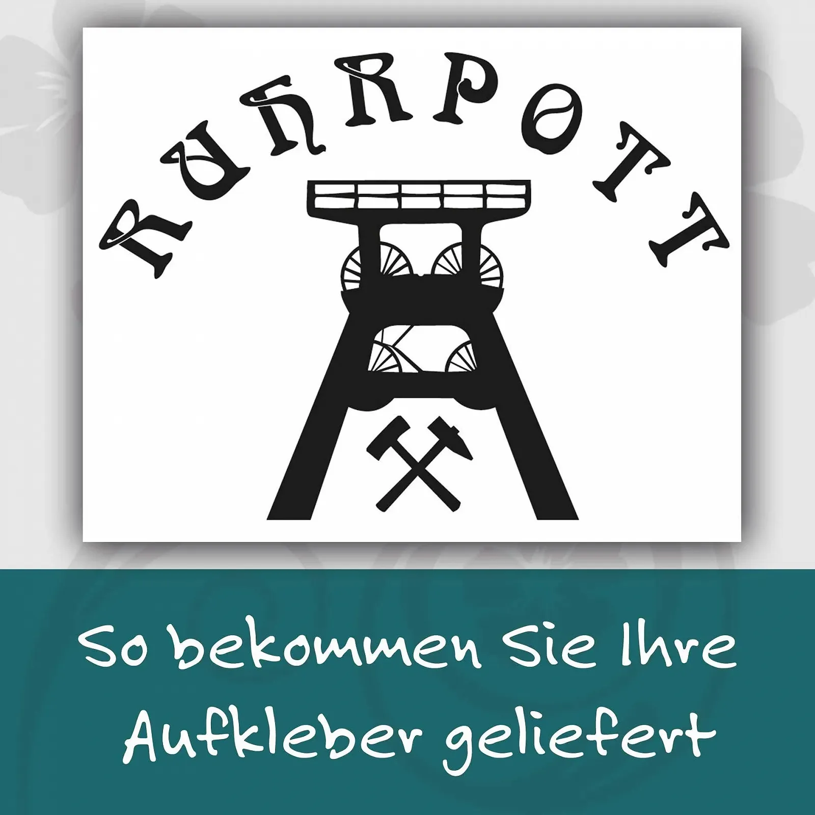 Наклейка на стіну kleb-Drauf 1 Ruhrpott Чорна матова, фото №4