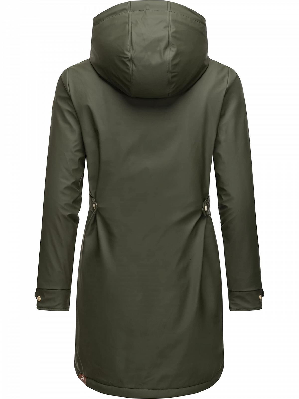 Куртка зимова Ragwear Tinsley Жіноча Довгий плащ-дощовик Водонепроникна Тепла на підкладці з капюшоном, фото №3