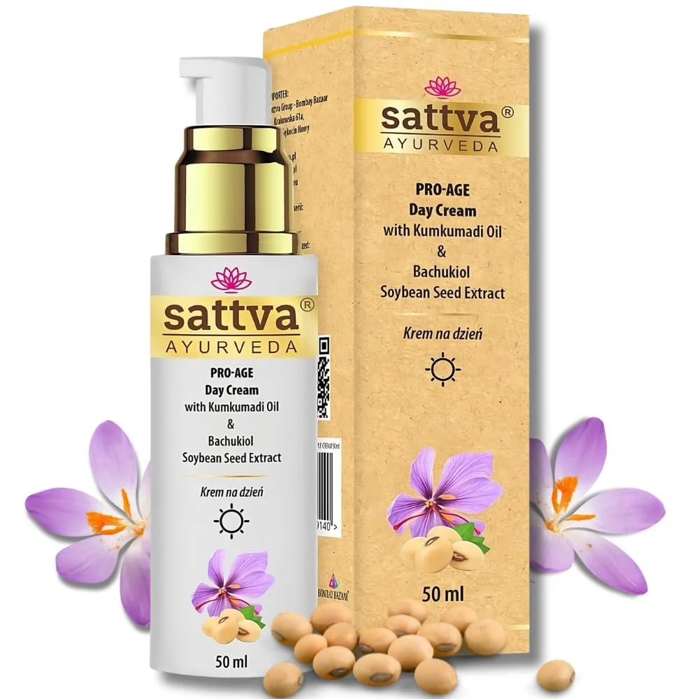 Денний крем для обличчя Sattva Pro-Age проти зморшок з олією кумкумаді Anti-Ageing Moisturiser, фото №1