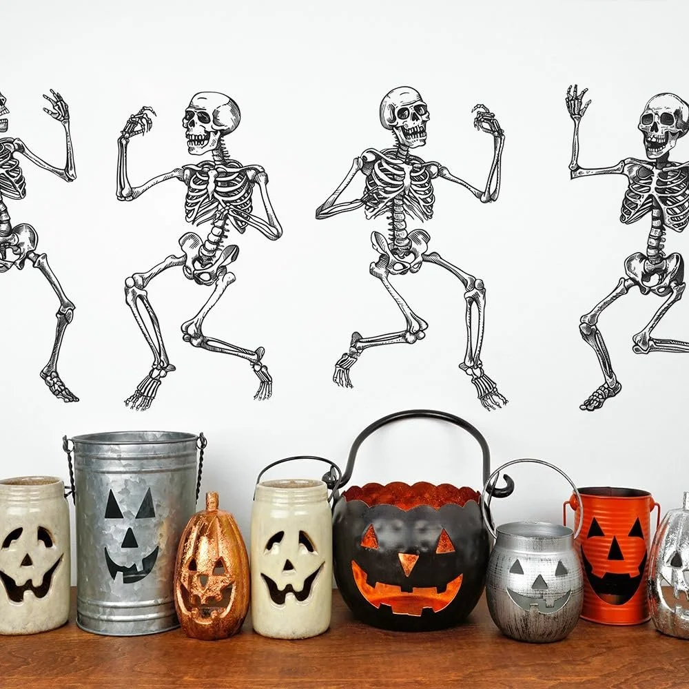 Наклейка на стену COVPAW WSKELLET4 Skeleton Halloween, фото №1