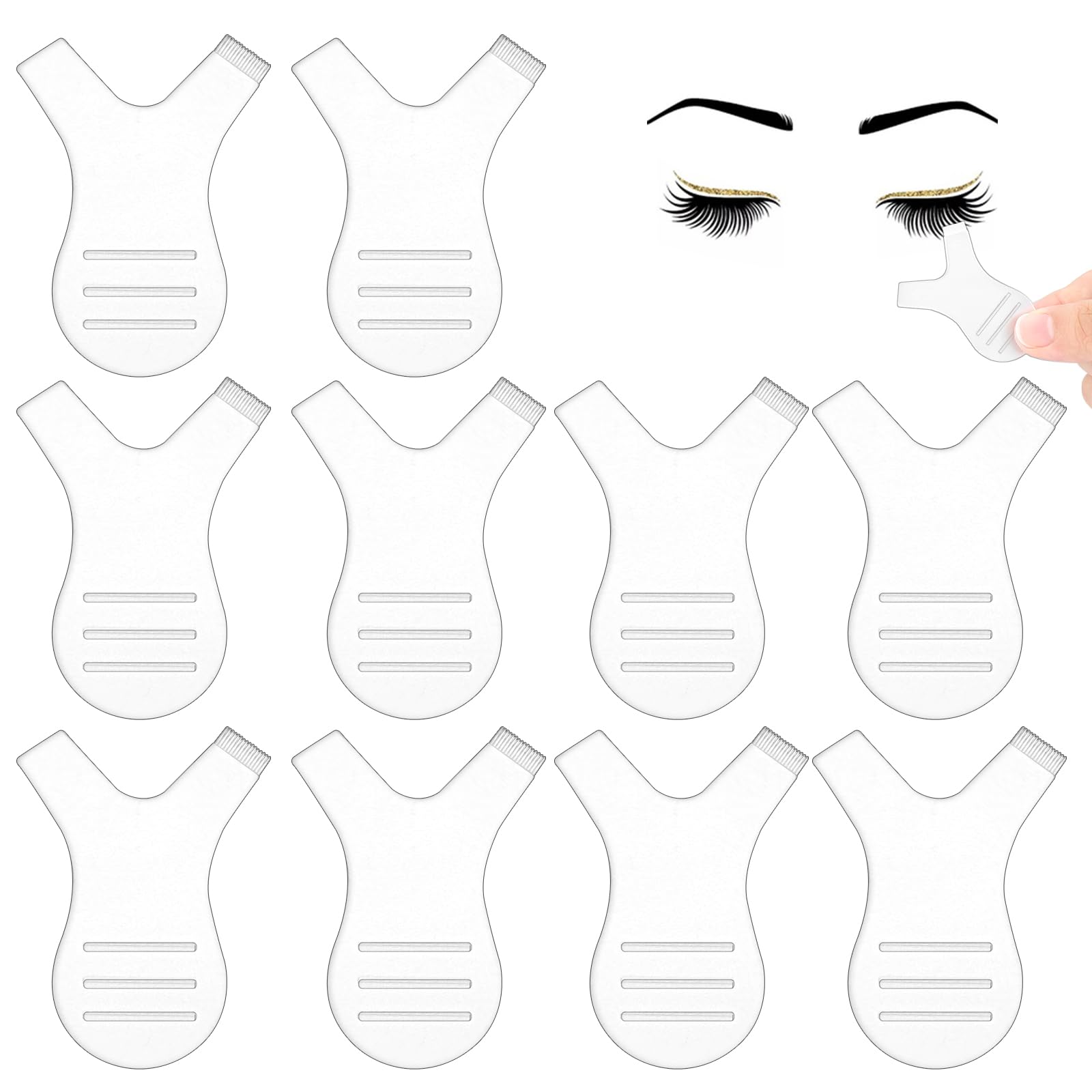 Щетка Y Shape Eyelash Comb для подъема ресниц силиконовая прозрачная 60 шт., фото №1