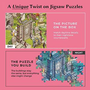 Пазл Time Warp Puzzle Day Night Starwatchers 1000 деталей меняющий изображение 67,6 x 48,9 см (26,5 x 19,25 дюйма) - Фото 1