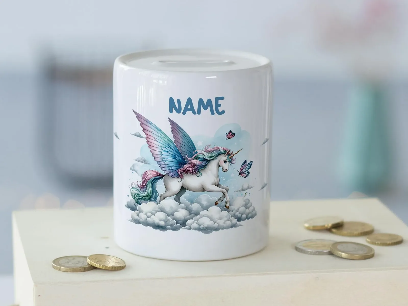 Скарбничка GRAZDesign Unicorn Персоналізована Керамічна, фото №3