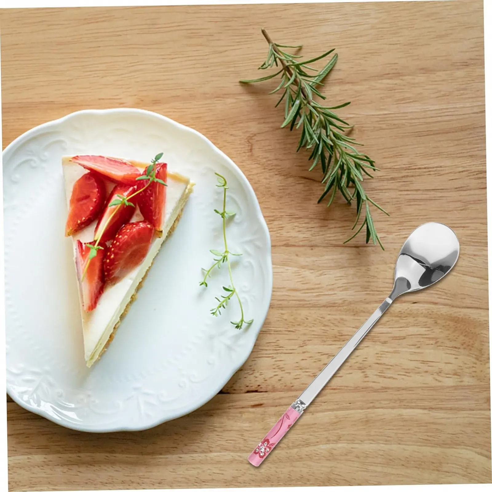 Набор из 5 десертных ложек, кофейных ложек, ложек в форме сердца из нержавеющей стали для перемешивания., фото №2 Набор из 5 десертных ложек, кофейных ложек, ложек в форме сердца из нержавеющей стали для перемешивания., фото №2