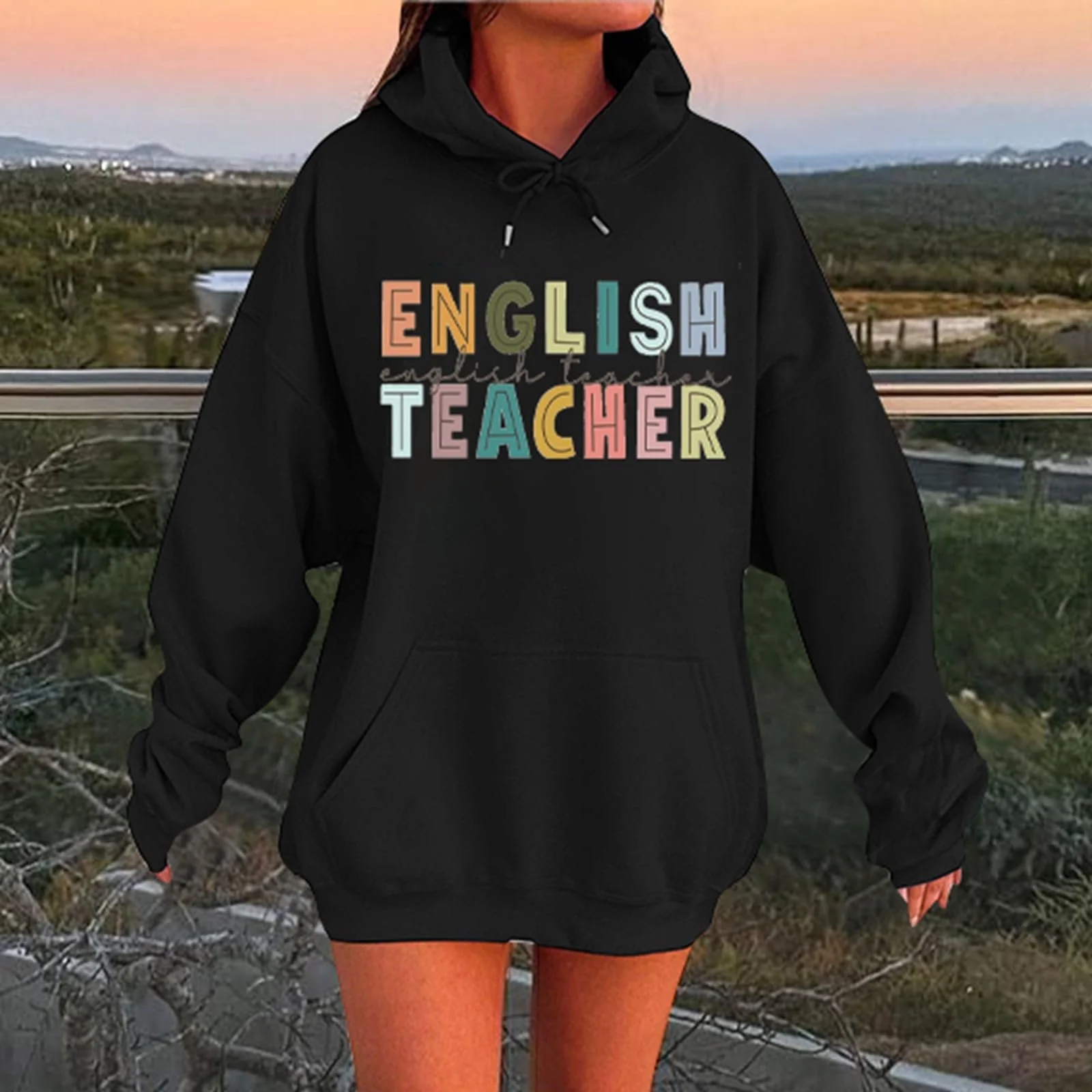 Худи Bermantel С Карманом, Градиент, Свободный Крой, Толстовка, Капюшон, Шнурок, фото №3