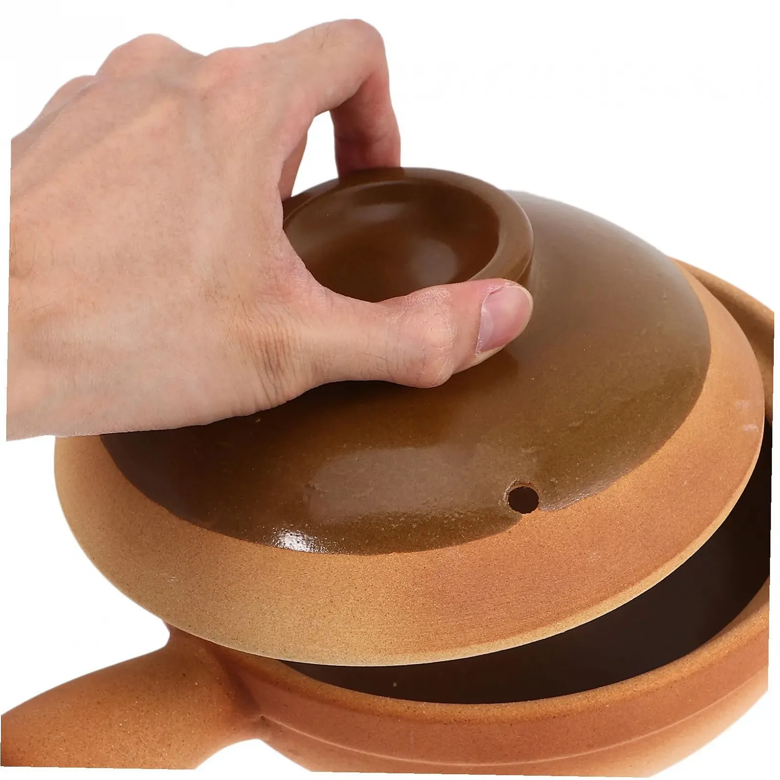 Горшок глиняный Traditional Chinese с крышкой 850 ml жаропрочный, фото №3