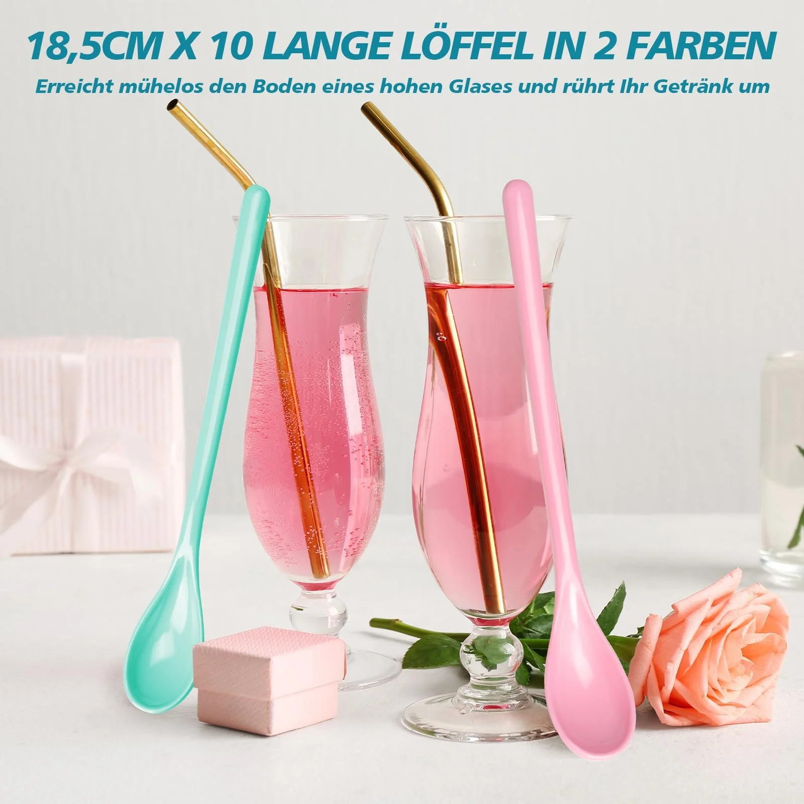 Набір пластикових ложок 10 шт, Довга, фото №2