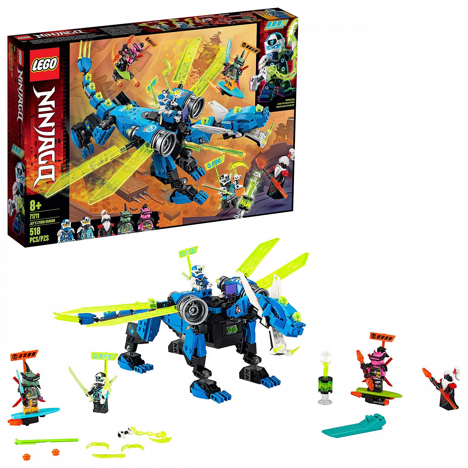 Конструктор LEGO NINJAGO 71711 Mech Cyber Dragon Jays з Jay, Nya і Unagami фігурками, фото №2