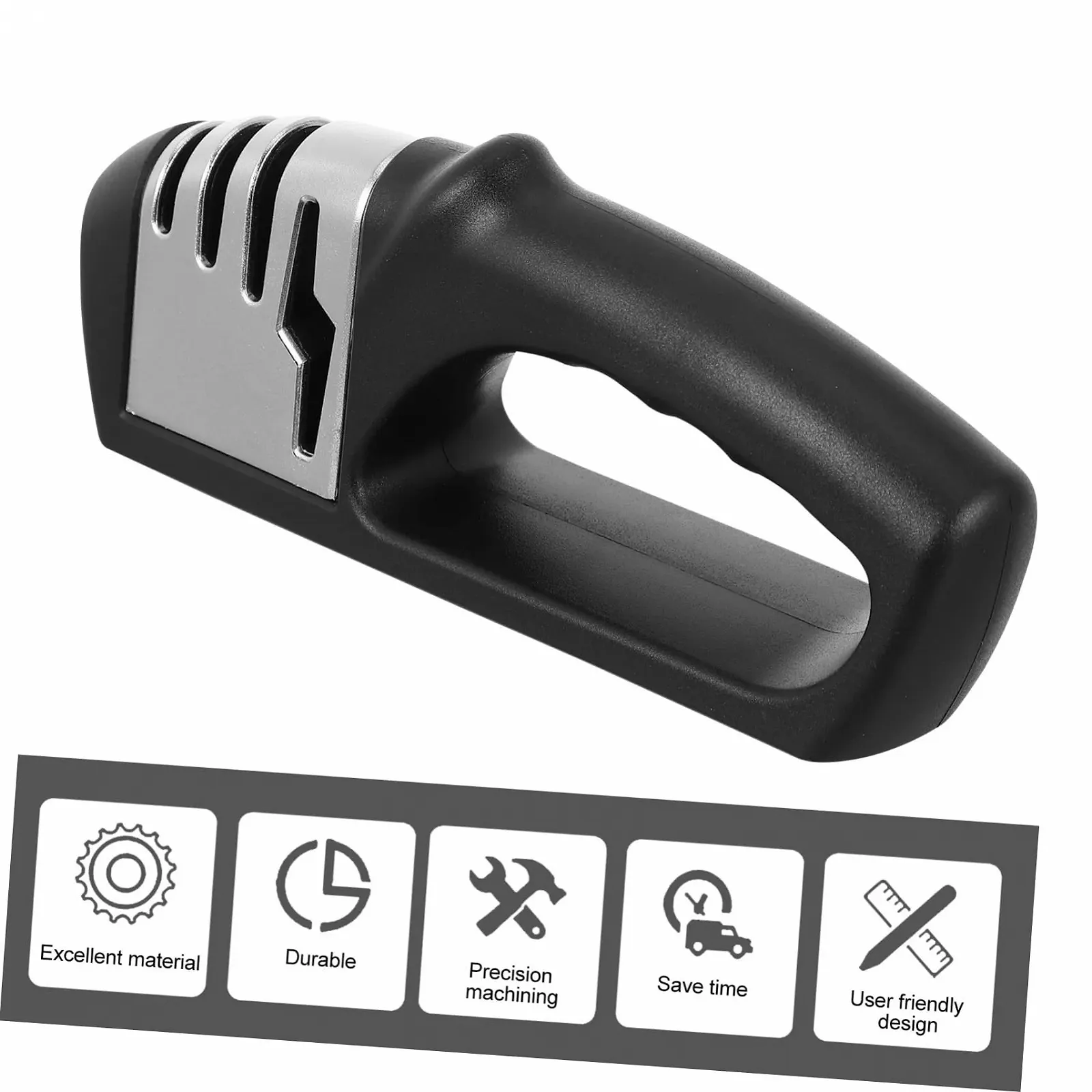 Точилка для ножів ручна з вольфрамової сталі компактна ергономічна, фото №7