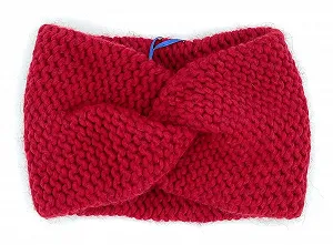 Вязаная на голову повязка с альпаки - Фото 1