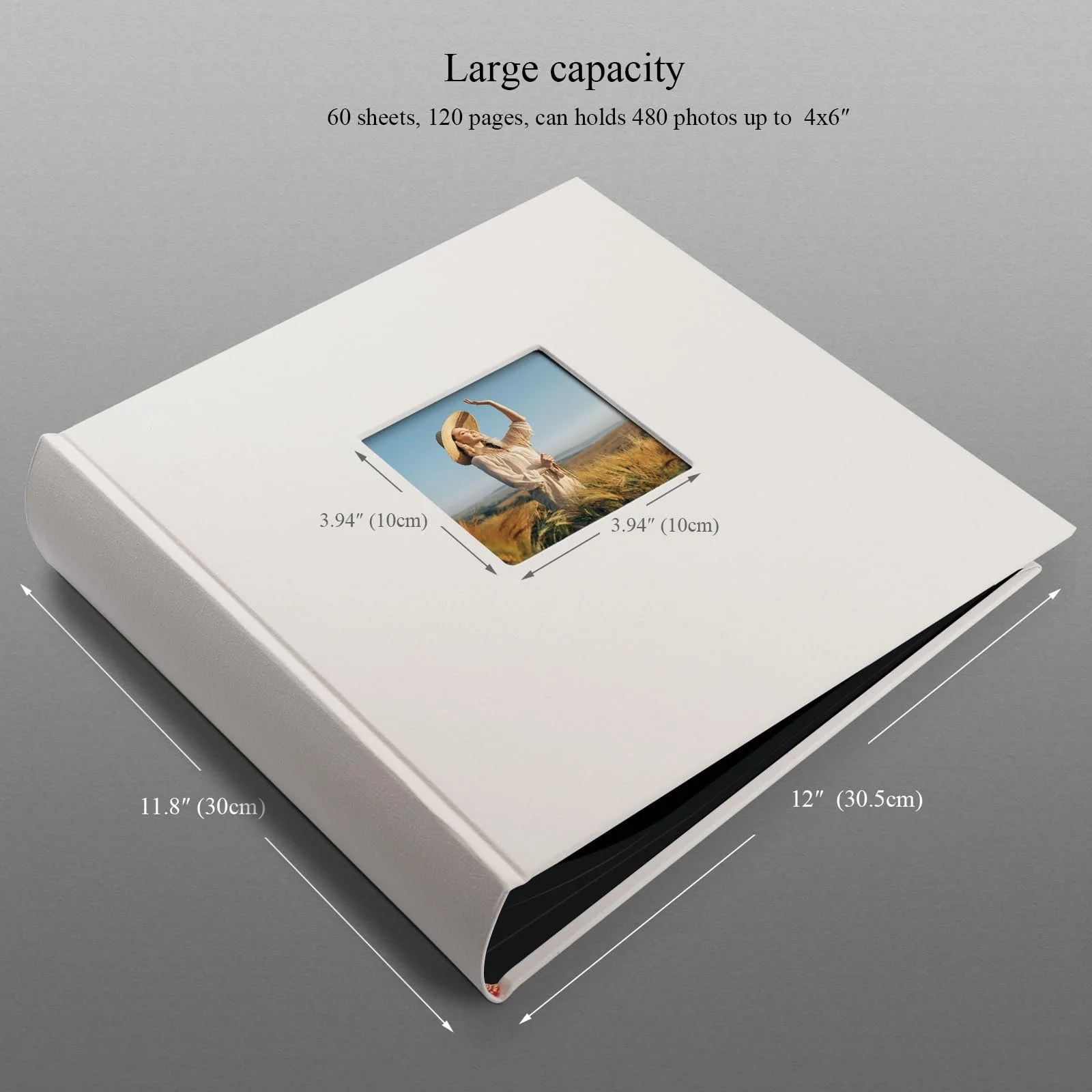 Фотоальбом 1DOT2 льняной для DIY большой фотоальбом для вклеивания формата 30 x 30.5 см, 120 (60 листов) безкислотных черных страниц (200 г/м"), бежевый, фото №6 Фотоальбом 1DOT2 льняной для DIY большой фотоальбом для вклеивания формата 30 x 30.5 см, 120 (60 листов) безкислотных черных страниц (200 г/м"), бежевый, фото №6
