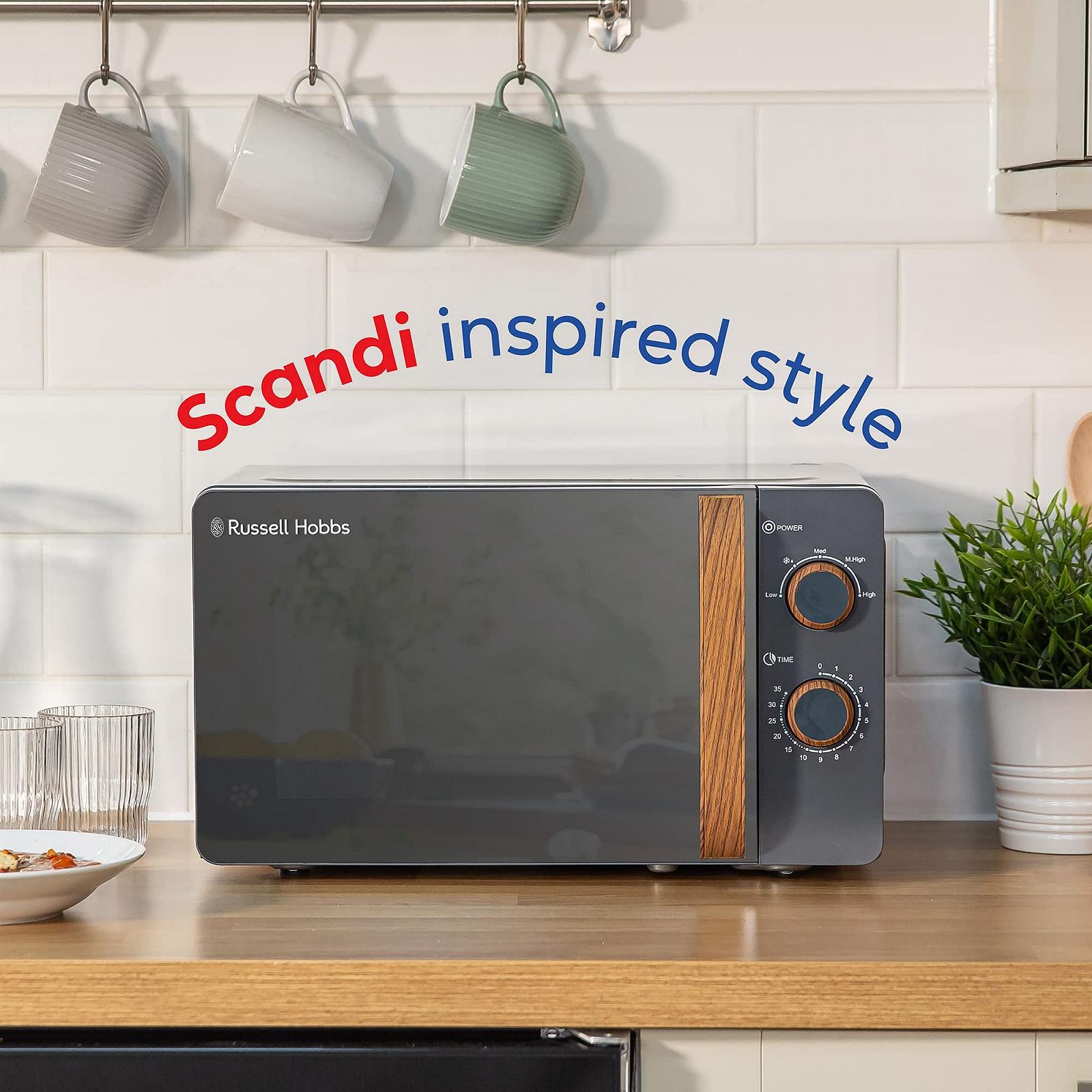 Микроволновая печь Russell Hobbs Scandinavian Style RHMM713G 17 L 700 W Grey, фото №4 Микроволновая печь Russell Hobbs Scandinavian Style RHMM713G 17 L 700 W Grey, фото №4