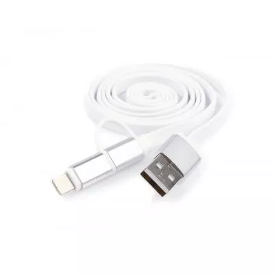 Дата кабель USB 2.0 AM to Micro 5P&Lightning 1.0m Vinga (USBAMMICRO&Lightning-1.0), фото №1