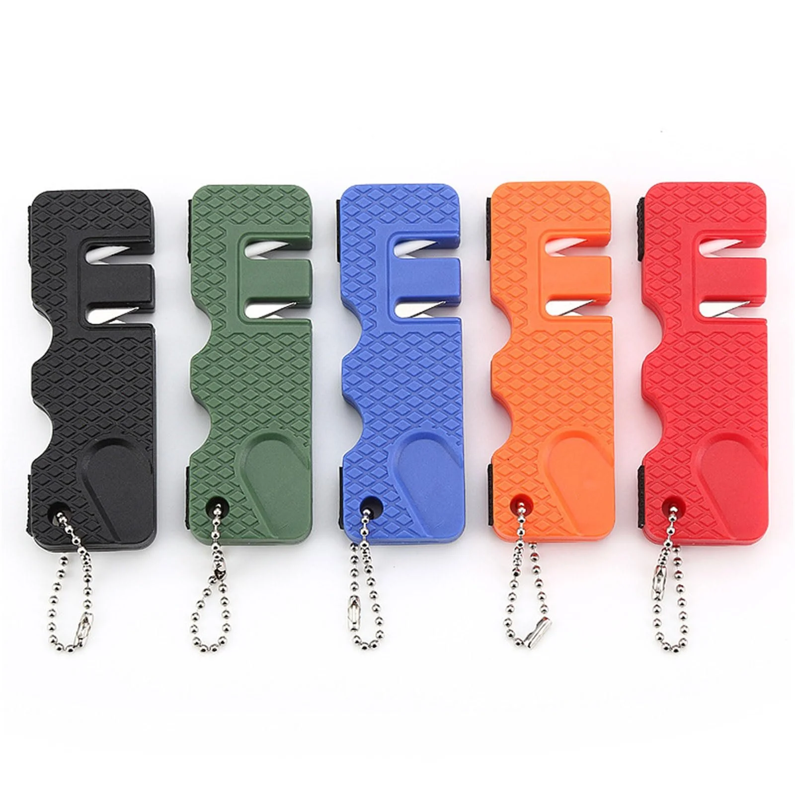 Точильный камень карманный многофункциональный с кольцом для ключей портативный, фото №3