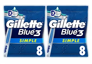 Одноразовые бритвы Gillette Blue 3 Simple 8 шт. - Фото 1