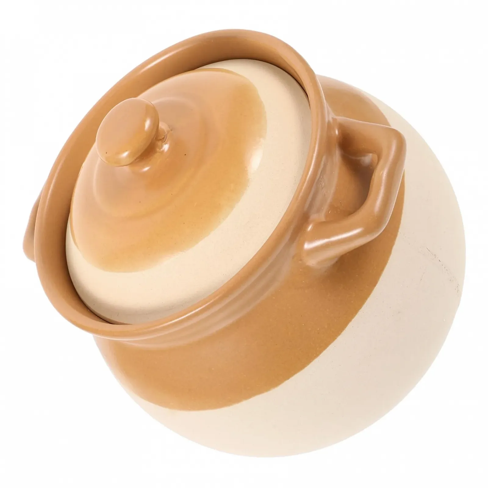 Керамическая кастрюля GLEAVI для пасты, супа и курицы с гладкой поверхностью и двойными ручками, фото №1