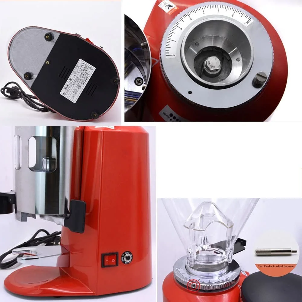 Кофемолка коническая Electric Conical Ceramic Cutter 8 настроек помола Red, фото №4