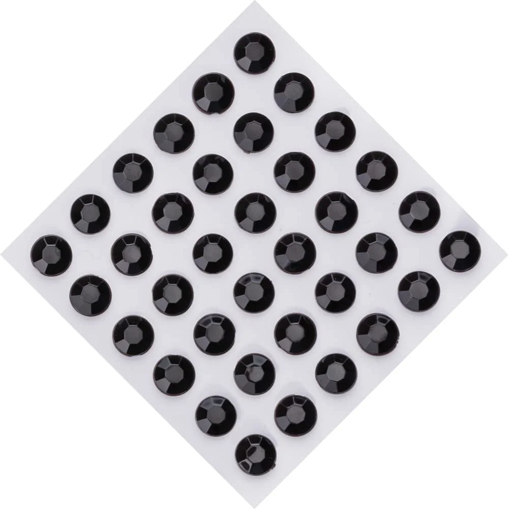 Набір Стрази Блискучі Різнокольорові Самоклеючі 8 мм, 288 шт, фото №2