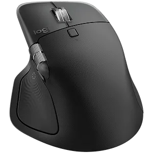Беспроводная мышь Logitech MX Master 4 for Mac / Bluetooth / Радиоканал / Darkfield / 8000 DPI / 8 кнопок / Actions Ring / Инерционное колесо / Съемный кабель / Черная (910-007577) synthetic.ua - Фото 1