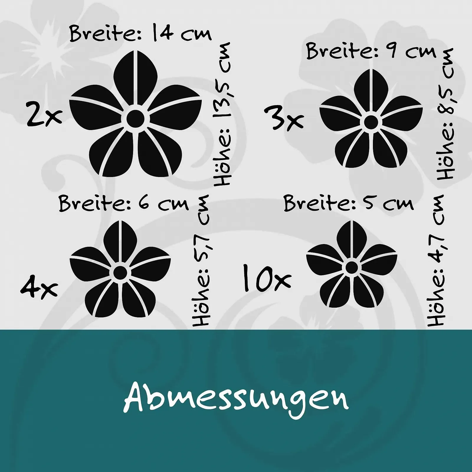 Наклейка на стену kleb-Drauf 19 Flowers Copper Glossy, фото №3