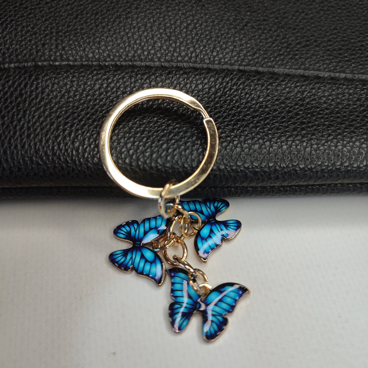 Металлический брелок Голубые бабочки, фото №2 Металлический брелок Голубые бабочки, фото №2