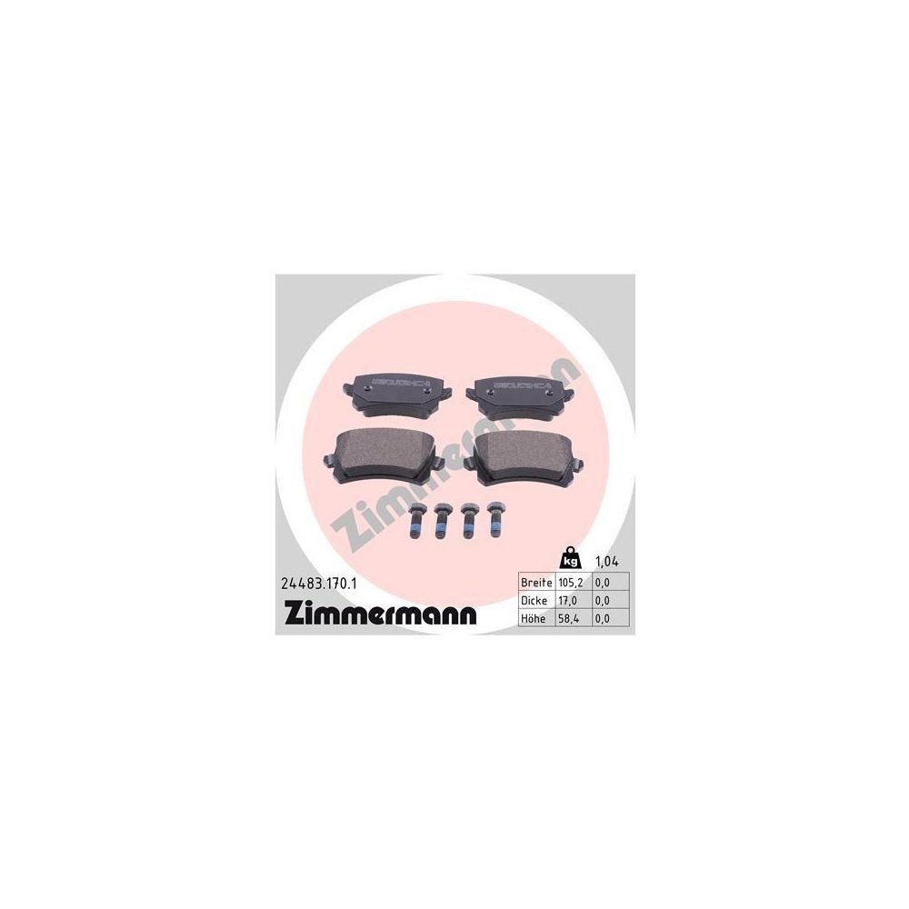 Гальмівний диск ZIMMERMANN COAT Z 100.3300.20, фото №5