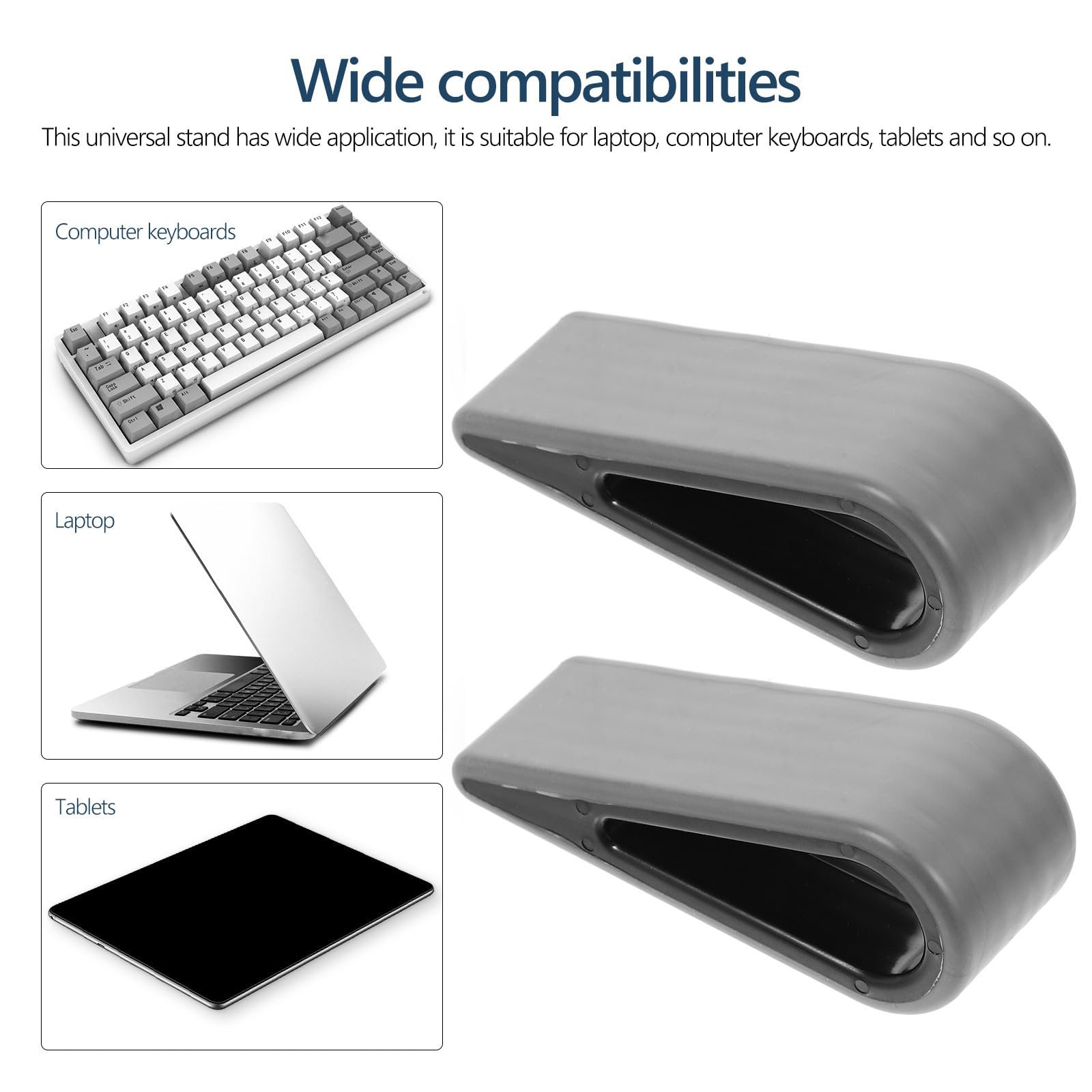 Подставка для ноутбука BESPORTBLE Наклонная Пластик и Силикон, 2 шт., фото №8