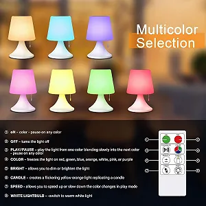 Настільна лампа FUYO Solar LED 8 кольорів Димер IP44 Wireless synthetic.ua - Фото 1